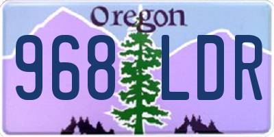 OR license plate 968LDR