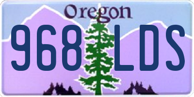 OR license plate 968LDS