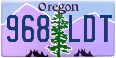 OR license plate 968LDT