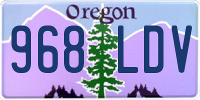 OR license plate 968LDV