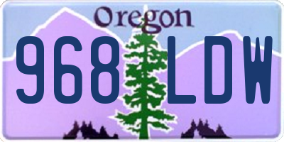 OR license plate 968LDW