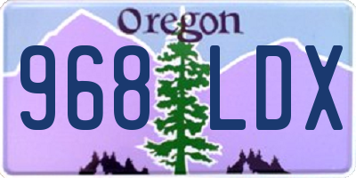 OR license plate 968LDX