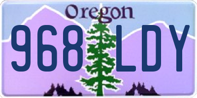 OR license plate 968LDY