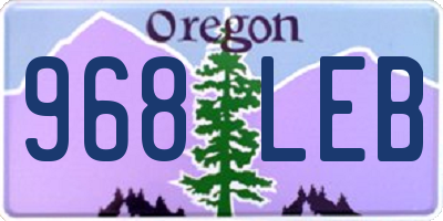 OR license plate 968LEB