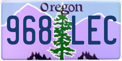 OR license plate 968LEC