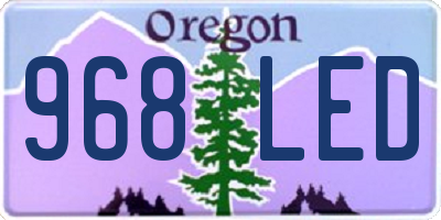 OR license plate 968LED