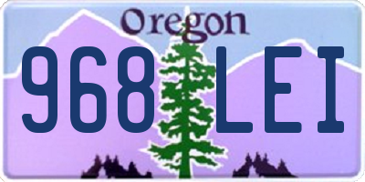 OR license plate 968LEI