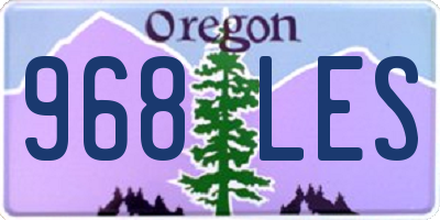 OR license plate 968LES