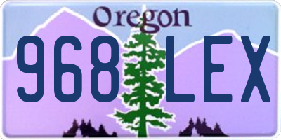OR license plate 968LEX