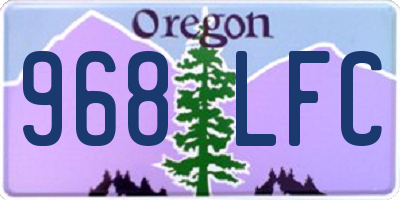 OR license plate 968LFC