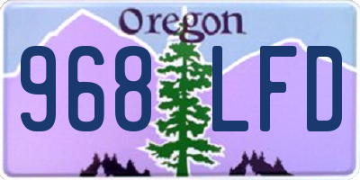 OR license plate 968LFD