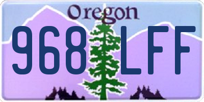 OR license plate 968LFF