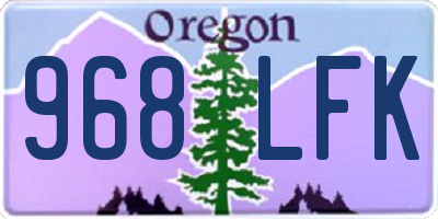 OR license plate 968LFK