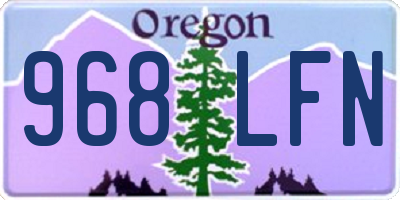 OR license plate 968LFN