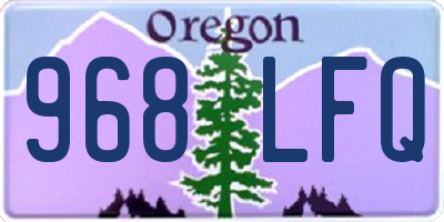 OR license plate 968LFQ
