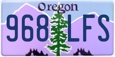 OR license plate 968LFS