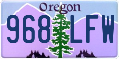 OR license plate 968LFW