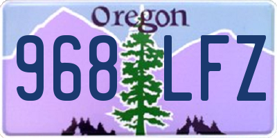 OR license plate 968LFZ