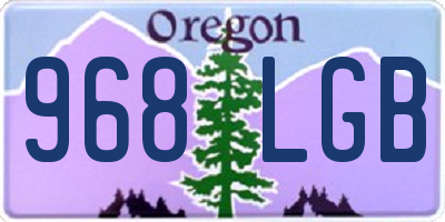 OR license plate 968LGB
