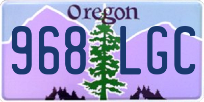 OR license plate 968LGC