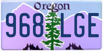 OR license plate 968LGE