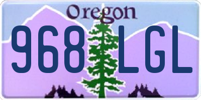 OR license plate 968LGL