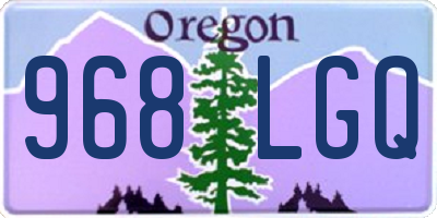 OR license plate 968LGQ