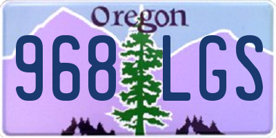 OR license plate 968LGS