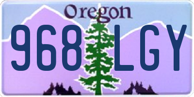 OR license plate 968LGY