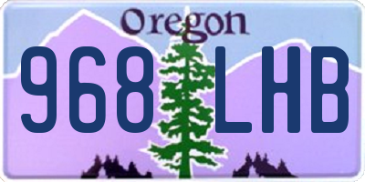 OR license plate 968LHB
