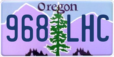 OR license plate 968LHC