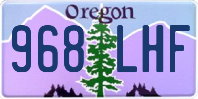 OR license plate 968LHF