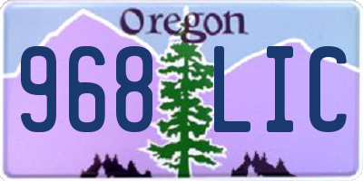 OR license plate 968LIC