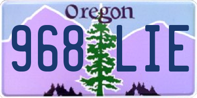 OR license plate 968LIE