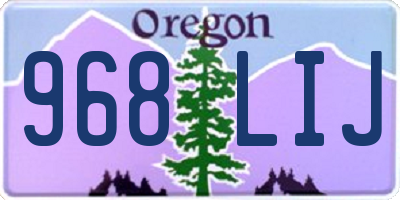 OR license plate 968LIJ