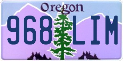 OR license plate 968LIM