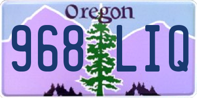 OR license plate 968LIQ
