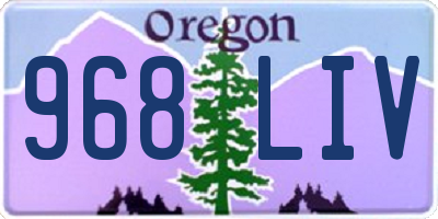 OR license plate 968LIV