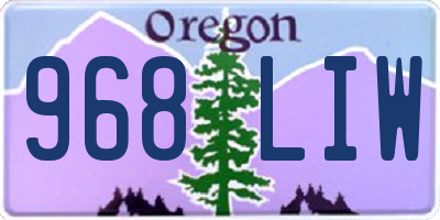 OR license plate 968LIW