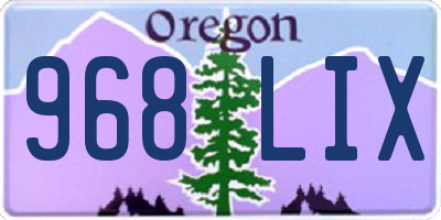 OR license plate 968LIX