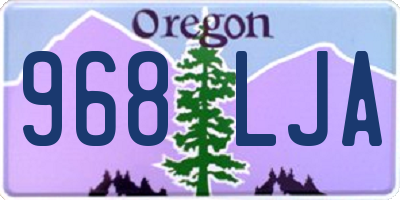 OR license plate 968LJA