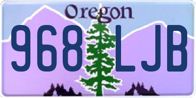 OR license plate 968LJB