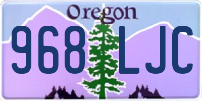 OR license plate 968LJC