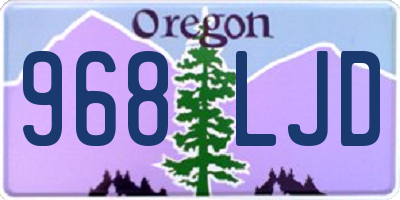 OR license plate 968LJD