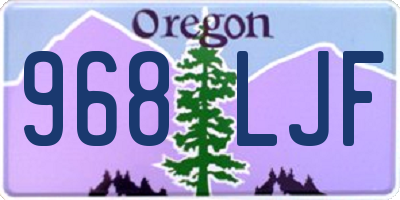 OR license plate 968LJF