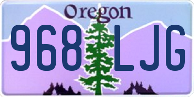 OR license plate 968LJG