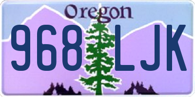 OR license plate 968LJK