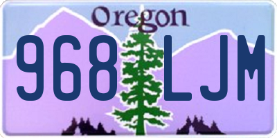 OR license plate 968LJM