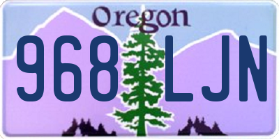 OR license plate 968LJN