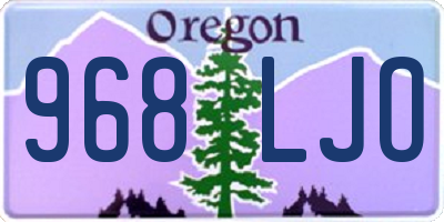 OR license plate 968LJO